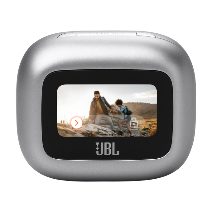 JBL Live Flex 3 - Silver - True wireless noise-cancelling open-stick earbuds - Back image number null